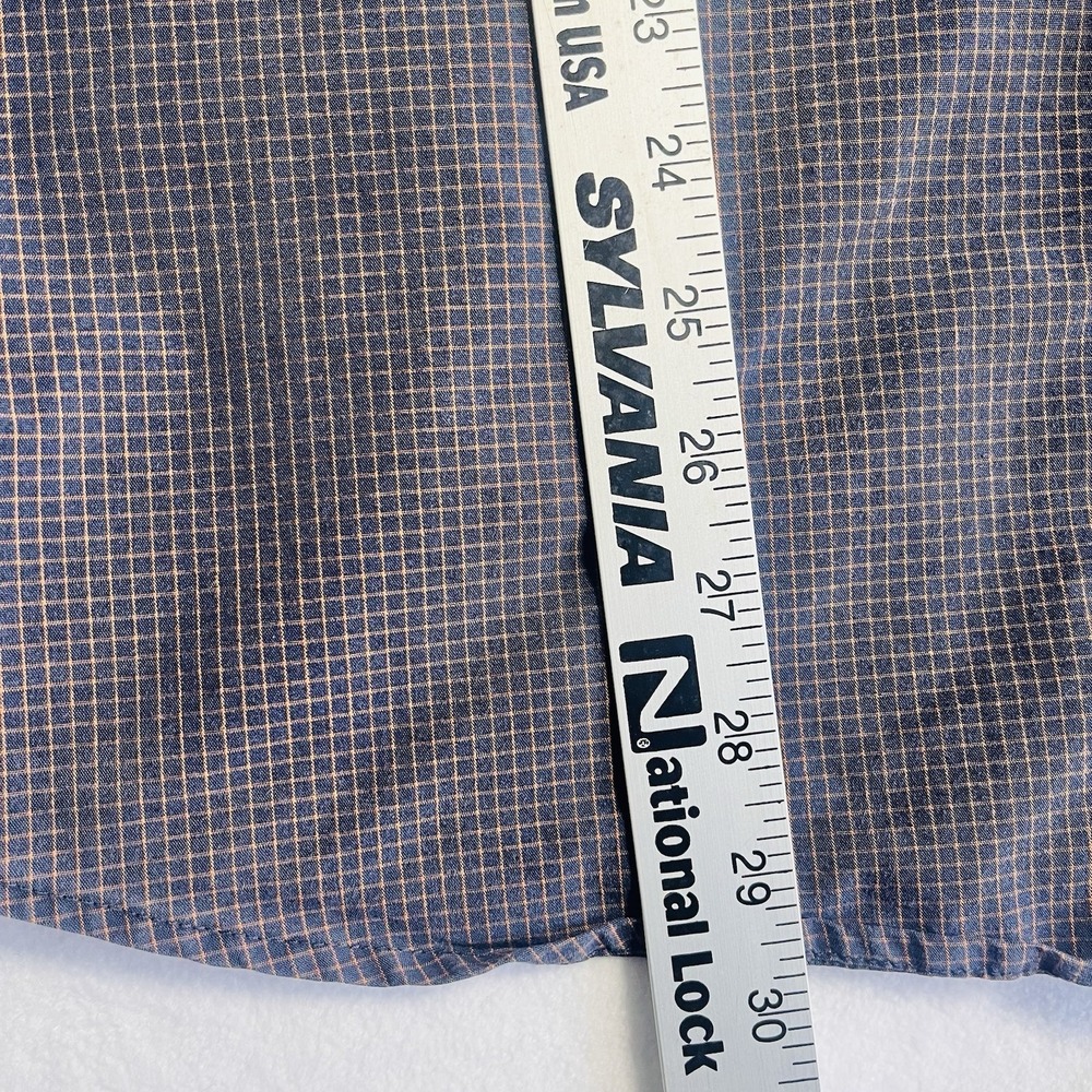 Duluth Trading Shirt Mens‎ M Blue Plaid Long Sleeve Button Down Casual Relaxed - Picture 9 of 10